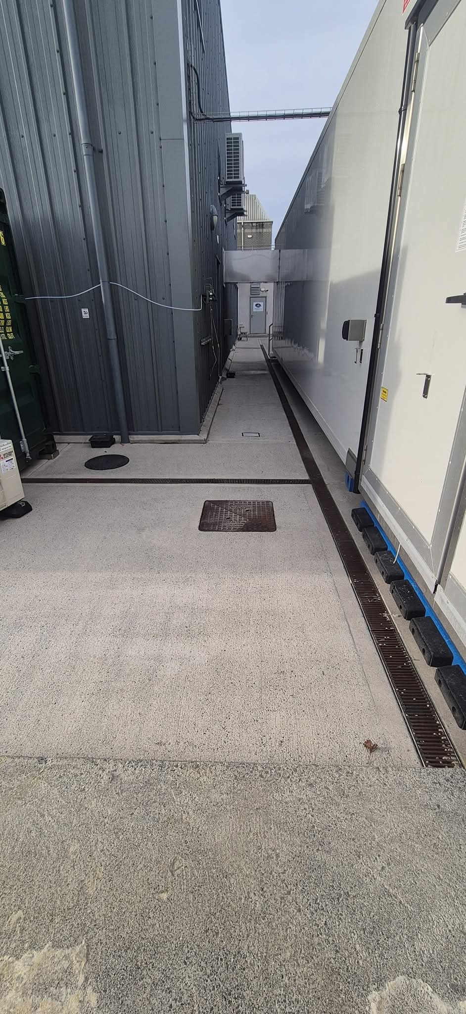 Biocide algae treatment result on exterior surface