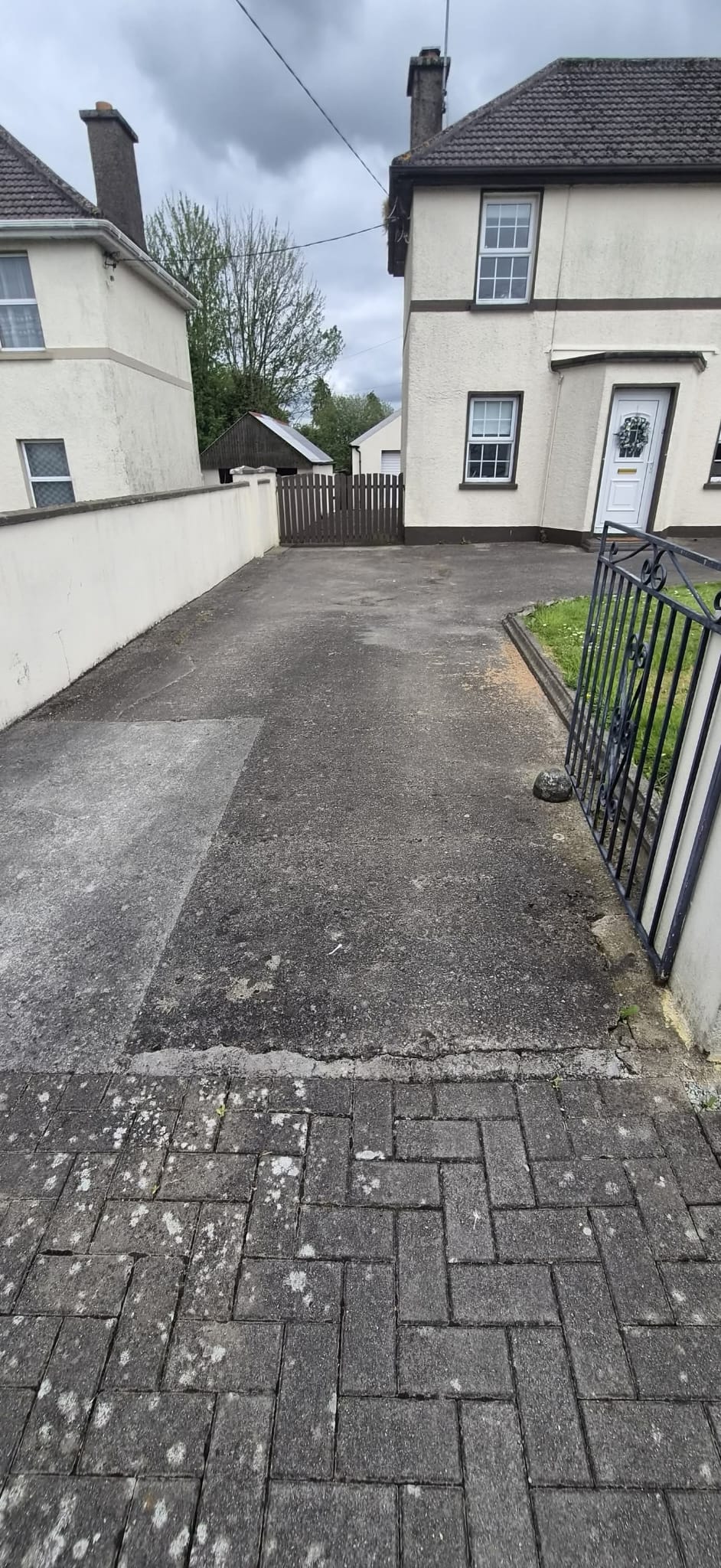 Driveway before treatment